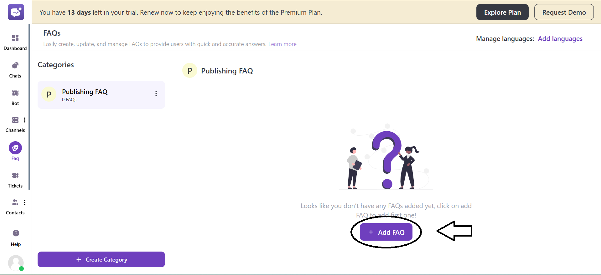 add faq in the faq category.png
