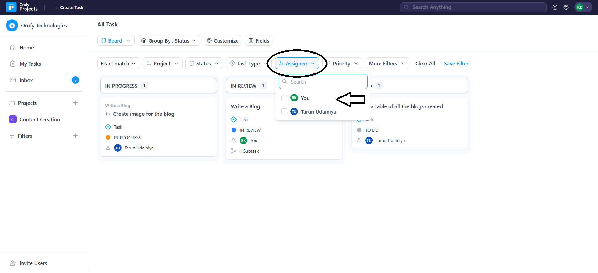 assignee filter.png