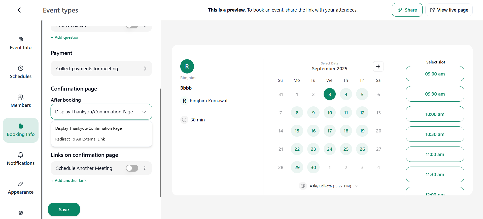 confirmation page after booking in booking info thank you page .png