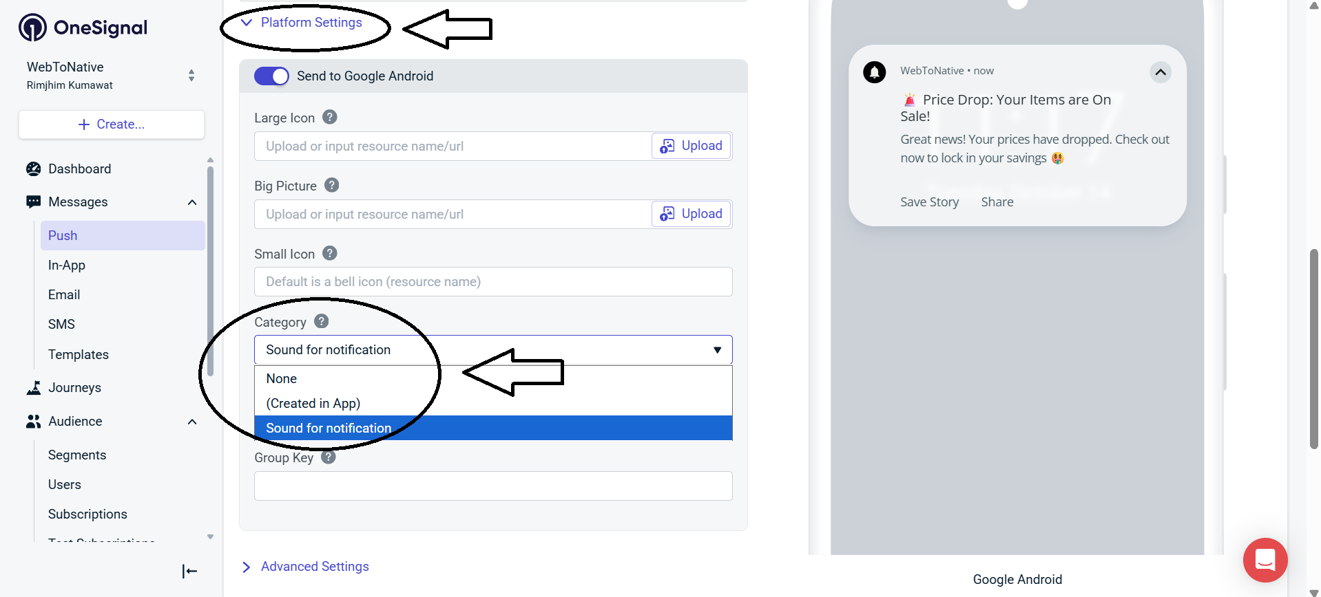 platform settings upload arrow.png