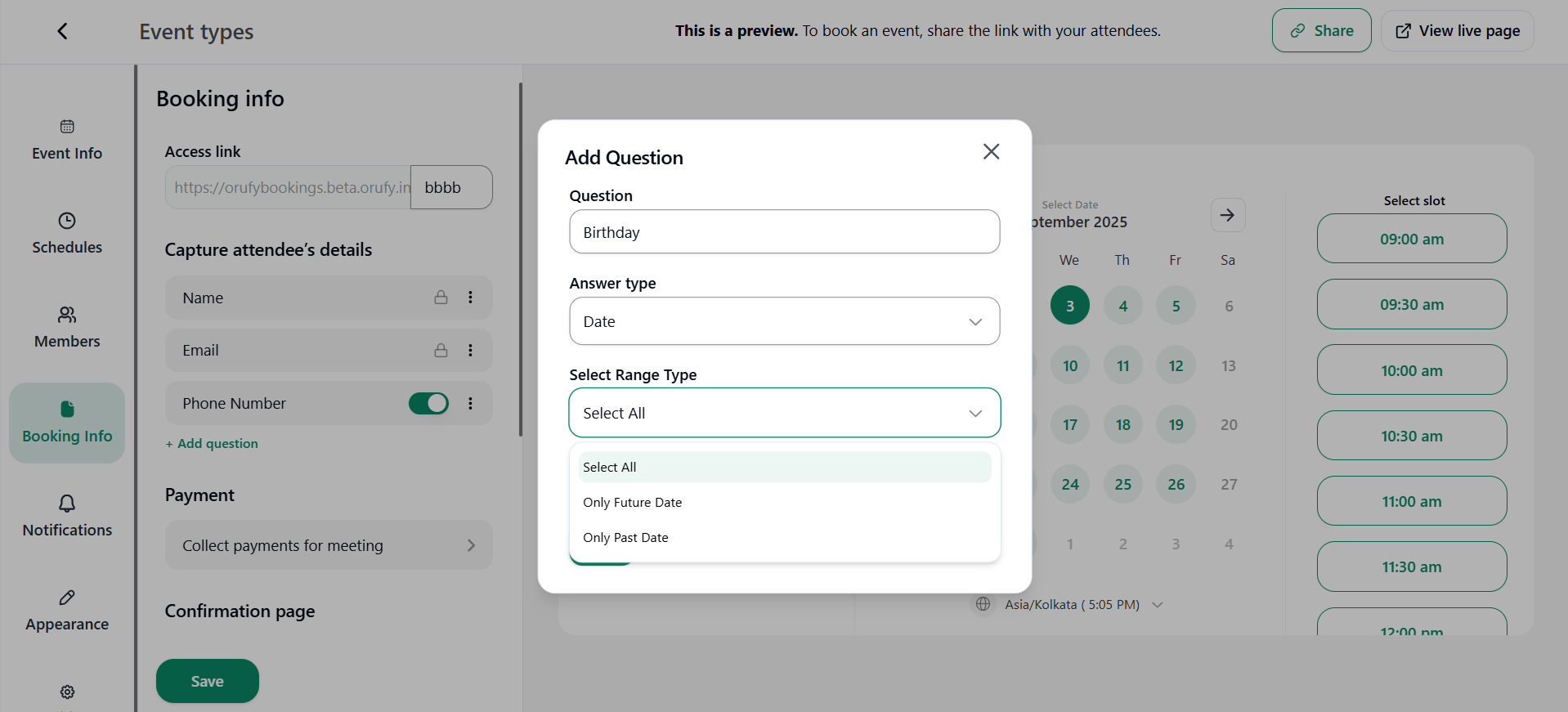 select range type in the booking info add question new.png