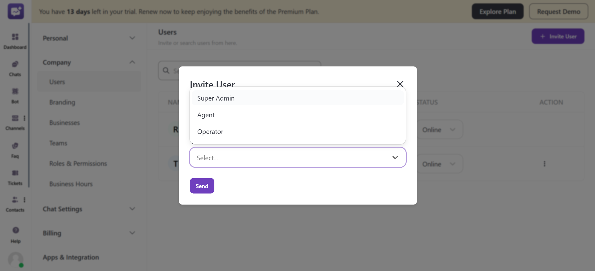 select role in users in company.png
