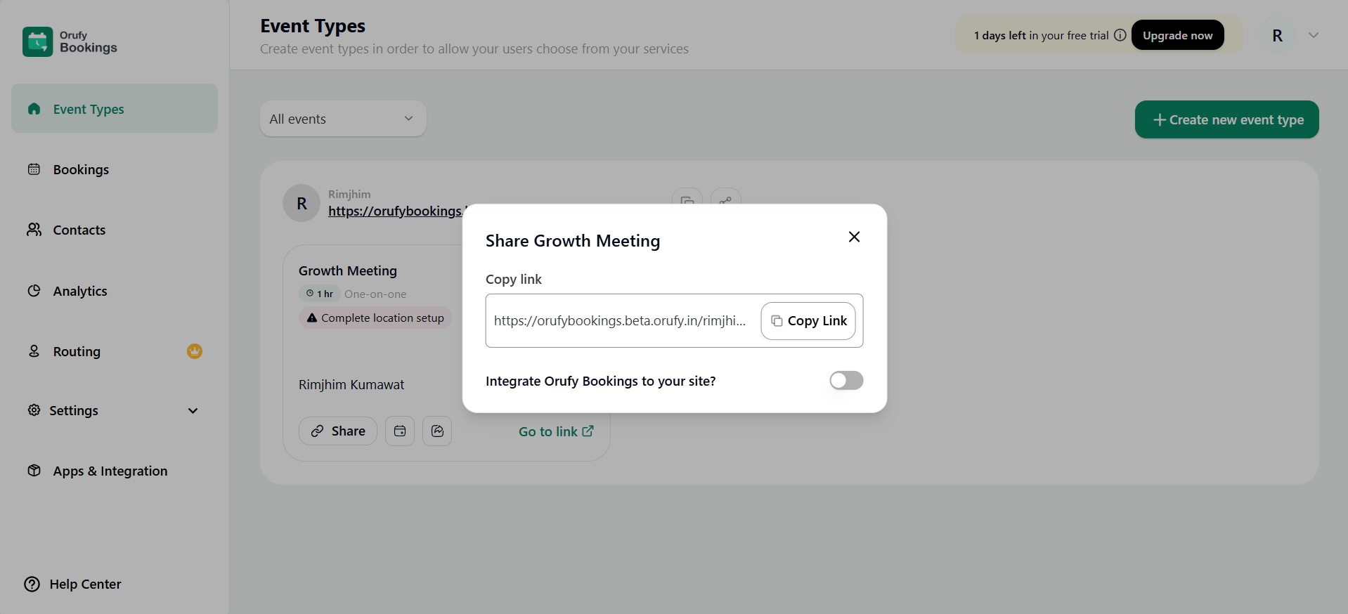 share meeting link from share button .png