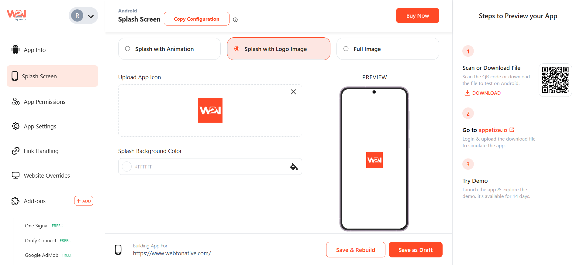 upload splash screen with logo.png